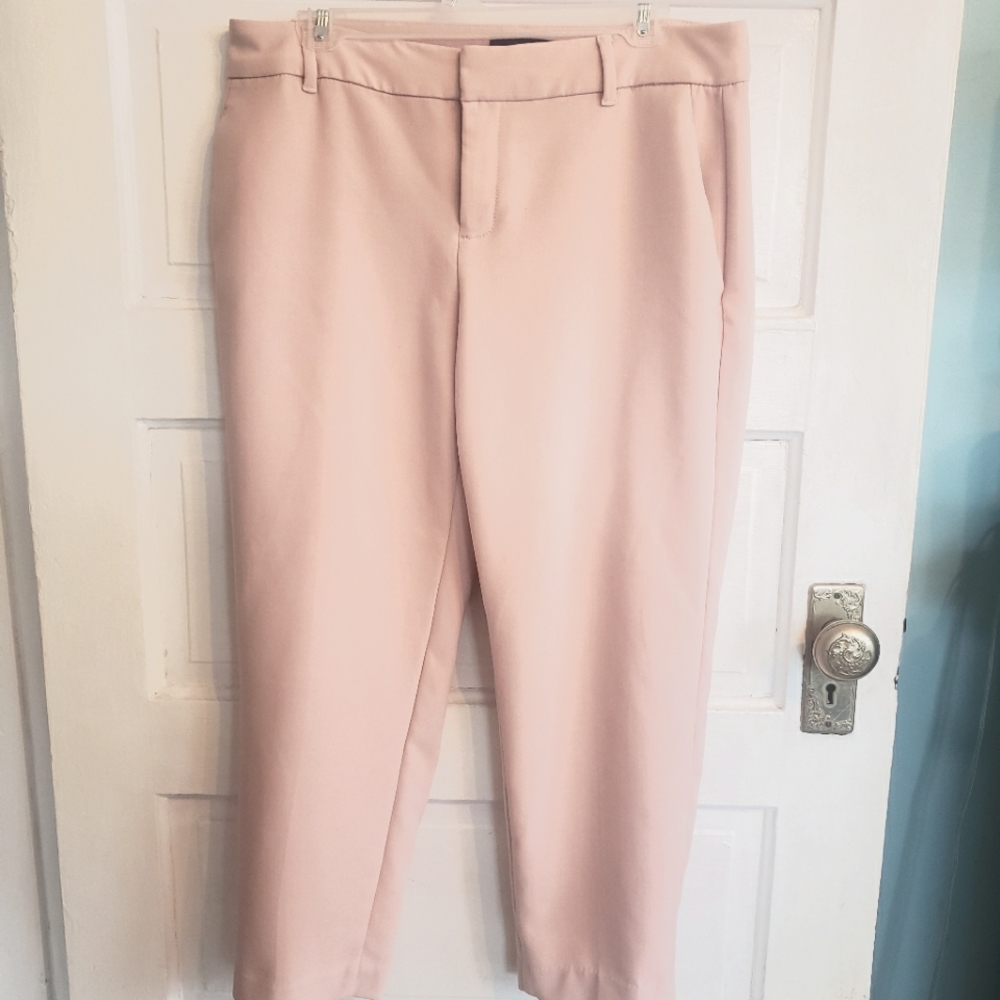 Old Navy Harper Cropped Dress Pants Blush Pink Size 10